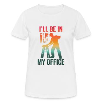 Lustige Holzbearbeitung Zimmermann Zimmerei Bau - Frauen T-Shirt atmungsaktiv - Weiß - Vorne - AI Model Female 172 dark (172cm)