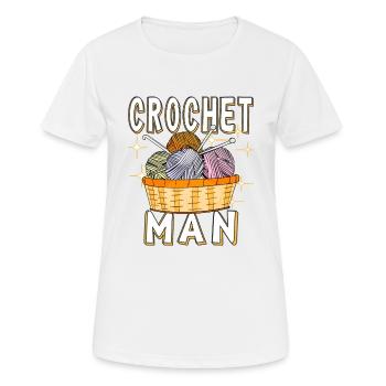 CROCHET MAN - Women's Breathable T-Shirt - white - Front - AI Model Female 172 dark (172cm)