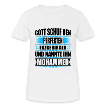 Erzgebirge Mann Namen Sachsen Mohammed - Frauen T-Shirt atmungsaktiv - Weiß - Vorne - AI Model Female 172 dark (172cm)