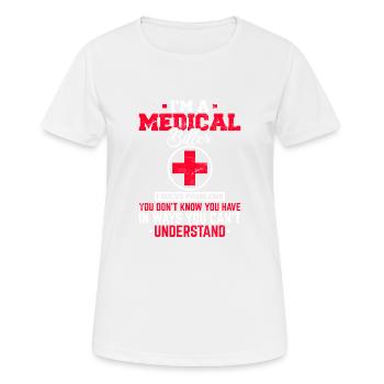 Funny Medical Coder Medical Billing Medical Coding - Women's Breathable T-Shirt - white - Front - AI Model Female 172 dark (172cm)