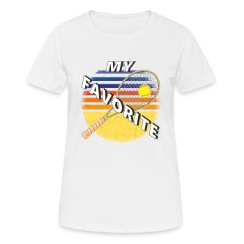 TENNIS MY FAVORITE - Frauen T-Shirt atmungsaktiv - Weiß - Vorne - AI Model Female 172 dark (172cm)