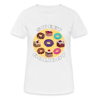 SWEET HOLIDAY - Frauen T-Shirt atmungsaktiv - Weiß - Vorne - AI Model Female 172 dark (172cm)