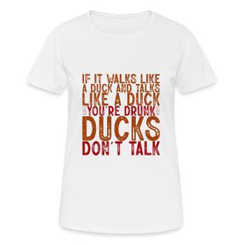 S’il marche comme un canard et parle comme un canard 4 - T-shirt respirant Femme - blanc - Devant - AI Model Female 172 dark (172cm)