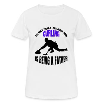 Curling Stone Curl Cadeau Curler Curling Stone - T-shirt respirant Femme - blanc - Devant - AI Model Female 172 dark (172cm)