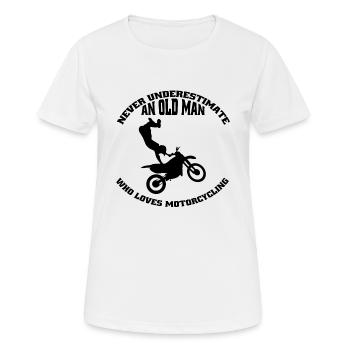 Motocross Mobylette Motocycliste Cadeau Moto - T-shirt respirant Femme - blanc - Devant - AI Model Female 172 dark (172cm)