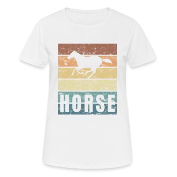 Équitation Dressage Race équestre Écurie Crunge - T-shirt respirant Femme - blanc - Devant - AI Model Female 172 dark (172cm)