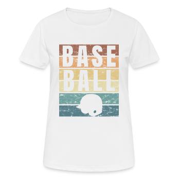 Baseball américain - T-shirt respirant Femme - blanc - Devant - AI Model Female 172 dark (172cm)