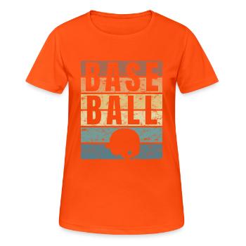 American Baseball - Frauen T-Shirt atmungsaktiv - Neonorange - Vorne - AI Model Female 172 dark (172cm)
