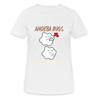Amoeba Hugs Are Often Fatal Funny Immune System - Women's Breathable T-Shirt - white - Front - AI Model Female 172 dark (172cm)