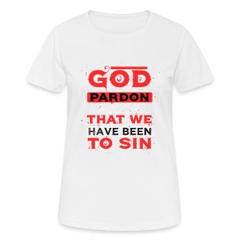 God Pardon That We To Sin T-Shirt - Women's Breathable T-Shirt - white - Front - AI Model Female 172 dark (172cm)
