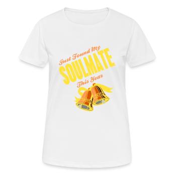 Just Found My Soulmate This Year Retro Soulmate - Frauen T-Shirt atmungsaktiv - Weiß - Vorne - AI Model Female 172 dark (172cm)