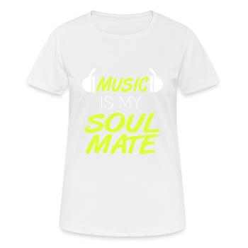 Music Is My Soulmate Retro Music Lover Designs - Frauen T-Shirt atmungsaktiv - Weiß - Vorne - AI Model Female 172 dark (172cm)