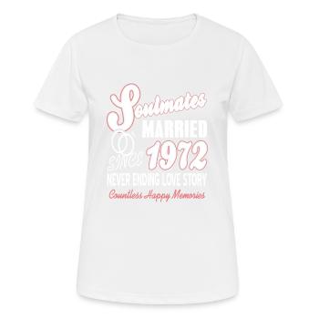 Soulmates Married Since 1972 Countless Memories - Frauen T-Shirt atmungsaktiv - Weiß - Vorne - AI Model Female 172 dark (172cm)