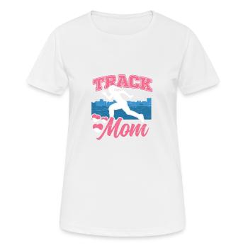 Läufer Running Girl Leichtathletik-track Mom - Frauen T-Shirt atmungsaktiv - Weiß - Vorne - AI Model Female 172 dark (172cm)