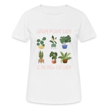Home Is Where My Plants Are Crazy Plant Lover Lady - Women's Breathable T-Shirt - white - Front - AI Model Female 172 dark (172cm)