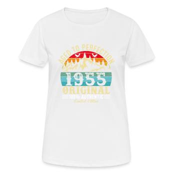 Aged to perfection 1955 original - Women's Breathable T-Shirt - white - Front - AI Model Female 172 dark (172cm)