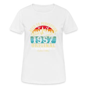 Aged to perfection 1957 original - Women's Breathable T-Shirt - white - Front - AI Model Female 172 dark (172cm)