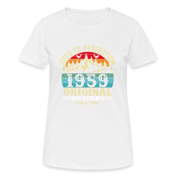 Aged to perfection 1959 original - Women's Breathable T-Shirt - white - Front - AI Model Female 172 dark (172cm)