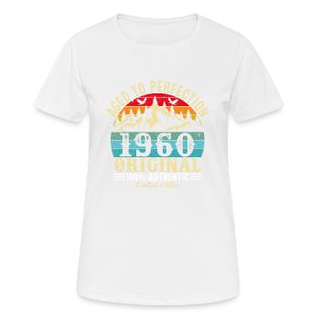 Aged to perfection 1960 Original - Women's Breathable T-Shirt - white - Front - AI Model Female 172 dark (172cm)