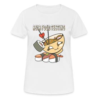 ASIA FOOD TESTING - Women's Breathable T-Shirt - white - Front - AI Model Female 172 dark (172cm)