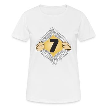 7 PUT ON SHIRT - Women's Breathable T-Shirt - white - Front - AI Model Female 172 dark (172cm)