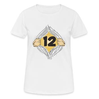 12 PUT ON SHIRT - Women's Breathable T-Shirt - white - Front - AI Model Female 172 dark (172cm)