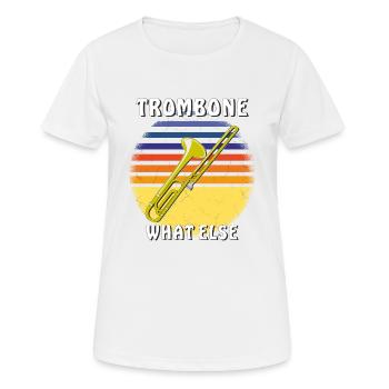 TROMBONE QUOI D’AUTRE - T-shirt respirant Femme - blanc - Devant - AI Model Female 172 dark (172cm)