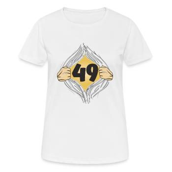 49 PUT ON SHIRT - Women's Breathable T-Shirt - white - Front - AI Model Female 172 dark (172cm)