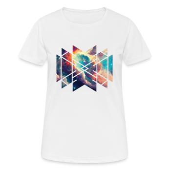 Sacred Geometry Nebula Colorful Universe Outer - Women's Breathable T-Shirt - white - Front - AI Model Female 172 dark (172cm)