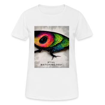 Un thème intéressant comme dans les films pour les amoureux de la peur - T-shirt respirant Femme - blanc - Devant - AI Model Female 172 dark (172cm)