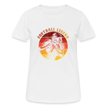 Fußballlegende American Football - Frauen T-Shirt atmungsaktiv - Weiß - Vorne - AI Model Female 172 dark (172cm)