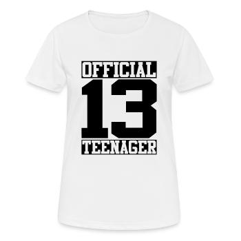 Officiellement un adolescent - T-shirt respirant Femme - blanc - Devant - AI Model Female 172 dark (172cm)