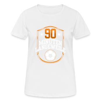90 Minuten Langeweile - Frauen T-Shirt atmungsaktiv - Weiß - Vorne - AI Model Female 172 dark (172cm)