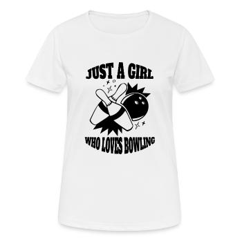 Bowling Filles Kegel Boule de bowling Bowling Bowling bowling - T-shirt respirant Femme - blanc - Devant - AI Model Female 172 dark (172cm)
