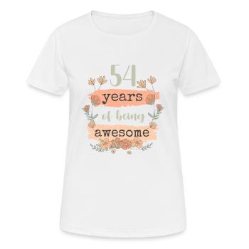 54 Birthday 54 Years Gift Women - Women's Breathable T-Shirt - white - Front - AI Model Female 172 dark (172cm)