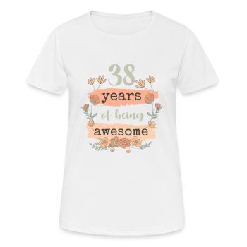 38 Birthday 38 Years Gift Women - Women's Breathable T-Shirt - white - Front - AI Model Female 172 dark (172cm)