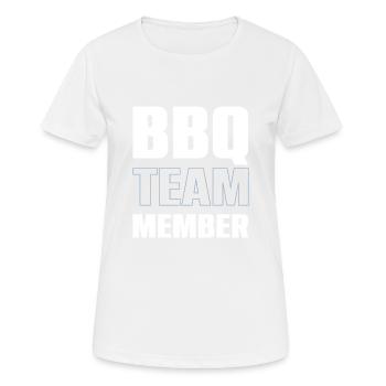 Équipe Bbq - T-shirt respirant Femme - blanc - Devant - AI Model Female 172 dark (172cm)