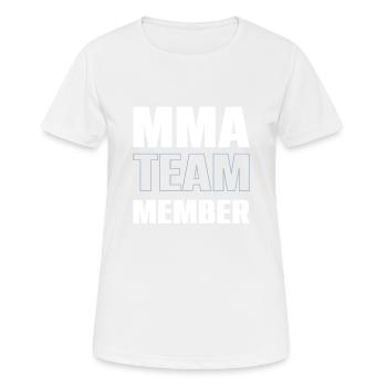 Mma Team - Frauen T-Shirt atmungsaktiv - Weiß - Vorne - AI Model Female 172 dark (172cm)