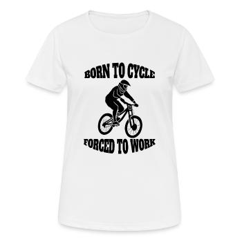 Radfahren Fahrrad Radeln Mountainbike Fahrradtour - Frauen T-Shirt atmungsaktiv - Weiß - Vorne - AI Model Female 172 dark (172cm)