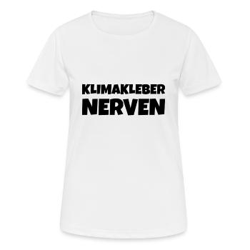 Straße ankleben Protest - Frauen T-Shirt atmungsaktiv - Weiß - Vorne - AI Model Female 172 dark (172cm)