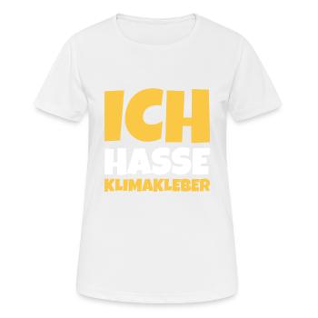 Straße ankleben Protest - Frauen T-Shirt atmungsaktiv - Weiß - Vorne - AI Model Female 172 dark (172cm)