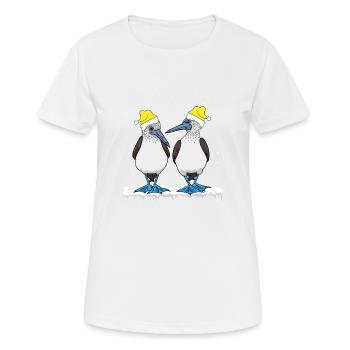Seevögel Blaufußtölpel - Frauen T-Shirt atmungsaktiv - Weiß - Vorne - AI Model Female 172 dark (172cm)