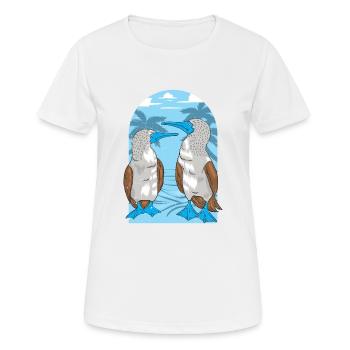 Seevögel Blaufußtölpel - Frauen T-Shirt atmungsaktiv - Weiß - Vorne - AI Model Female 172 dark (172cm)