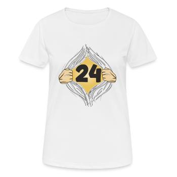 24 SHIRT ON - Women's Breathable T-Shirt - white - Front - AI Model Female 172 dark (172cm)