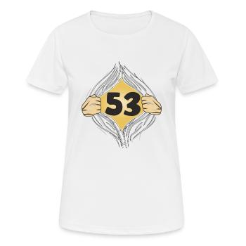 53 PUT ON SHIRT - Women's Breathable T-Shirt - white - Front - AI Model Female 172 dark (172cm)