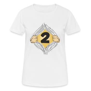2 PUT ON SHIRT - Women's Breathable T-Shirt - white - Front - AI Model Female 172 dark (172cm)