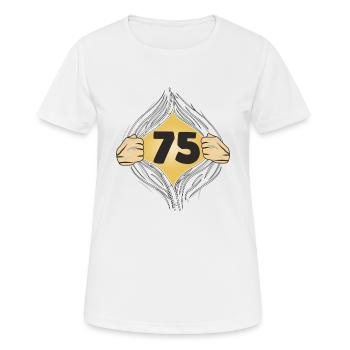 75 SHIRT ON - Women's Breathable T-Shirt - white - Front - AI Model Female 172 dark (172cm)