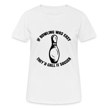 Bowling Gift Bowling ball Cone bowling bowling - Women's Breathable T-Shirt - white - Front - AI Model Female 172 dark (172cm)