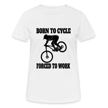 Fahrrad Mountainbike Radeln Fahrradtour Radfahren - Frauen T-Shirt atmungsaktiv - Weiß - Vorne - AI Model Female 172 dark (172cm)