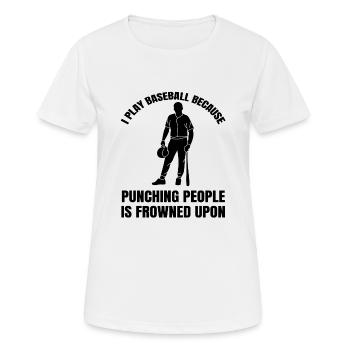 Cadeau de baseball Jeu de baseball Amateurs de baseball - T-shirt respirant Femme - blanc - Devant - AI Model Female 172 dark (172cm)